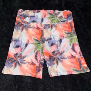 SHEIN Tropical Palm Print Bike Shorts